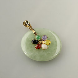 14K-Gold-Disc-Cut-multi-color-Jade-pendant