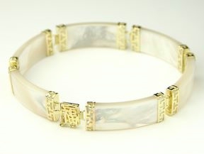 Mother of Pearl Bracelet with 14K Gold