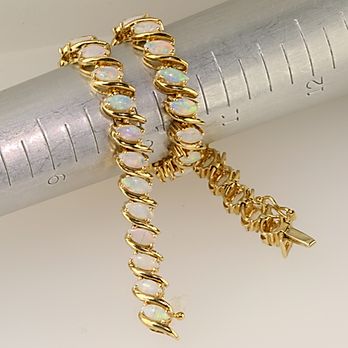 14k gold sales opal bracelet