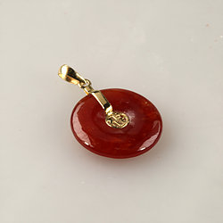 gold-disc-Good-Luck-red-jade-pendant