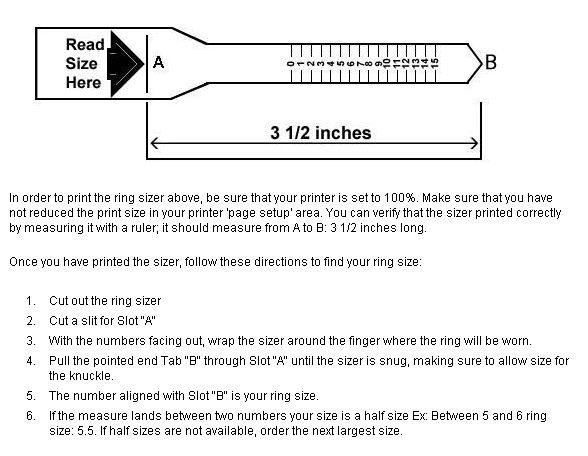 Ring Size Equivalence Table